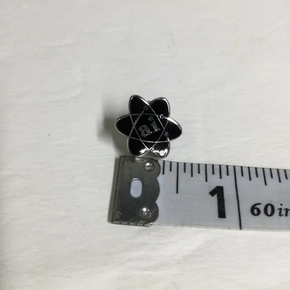 Ai Artificial Intelligence Atomic Atom ai Lapel Pin Black and Silver Vintage